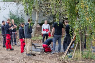 Detské ihrisko v priebehu prác